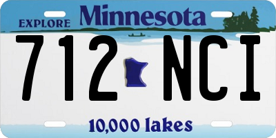 MN license plate 712NCI