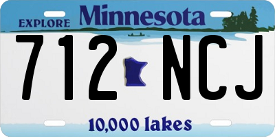 MN license plate 712NCJ