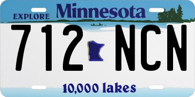 MN license plate 712NCN