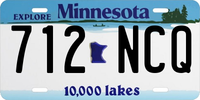 MN license plate 712NCQ