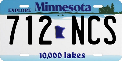 MN license plate 712NCS