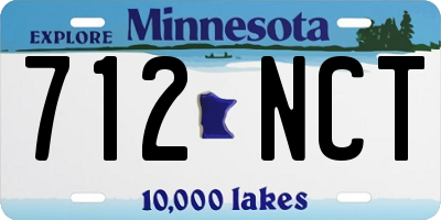 MN license plate 712NCT