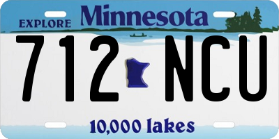 MN license plate 712NCU