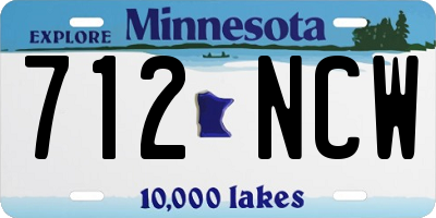 MN license plate 712NCW