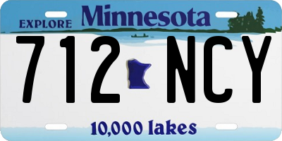MN license plate 712NCY