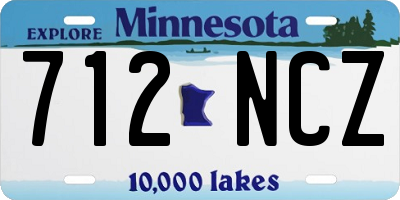 MN license plate 712NCZ