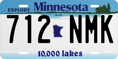 MN license plate 712NMK