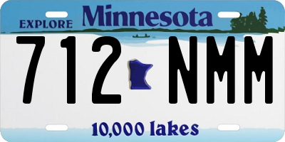 MN license plate 712NMM