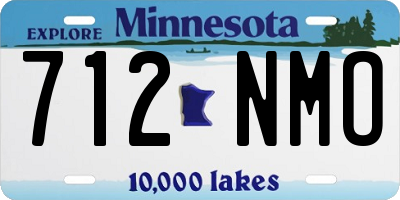 MN license plate 712NMO