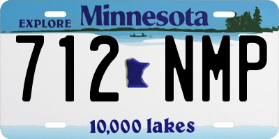 MN license plate 712NMP