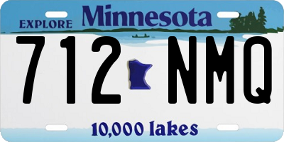 MN license plate 712NMQ