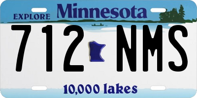 MN license plate 712NMS