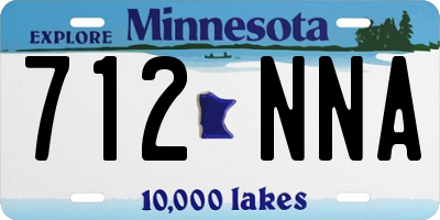 MN license plate 712NNA