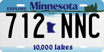 MN license plate 712NNC