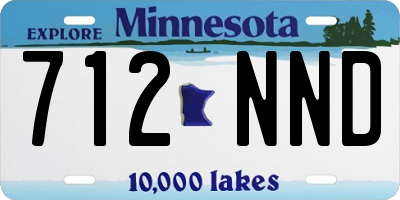 MN license plate 712NND
