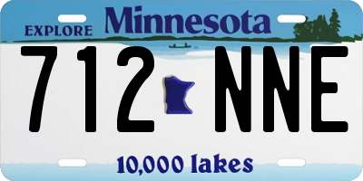 MN license plate 712NNE