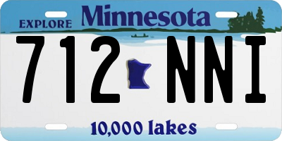 MN license plate 712NNI