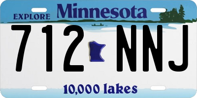 MN license plate 712NNJ