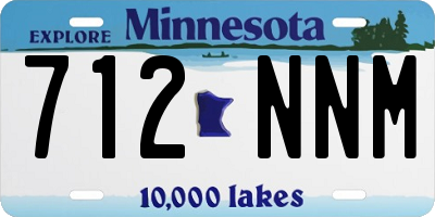 MN license plate 712NNM
