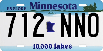 MN license plate 712NNO