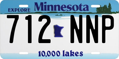 MN license plate 712NNP