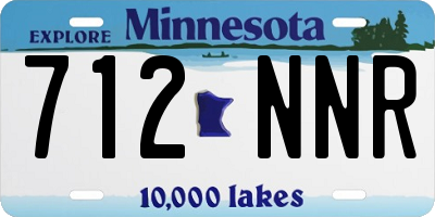 MN license plate 712NNR