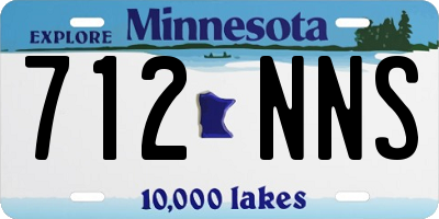 MN license plate 712NNS