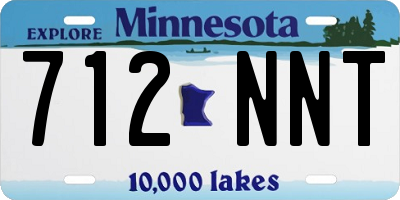 MN license plate 712NNT