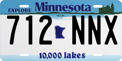 MN license plate 712NNX