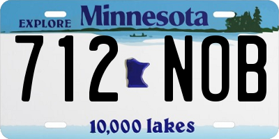 MN license plate 712NOB
