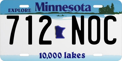 MN license plate 712NOC
