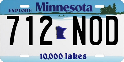MN license plate 712NOD