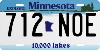 MN license plate 712NOE