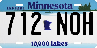 MN license plate 712NOH