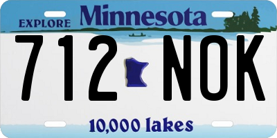 MN license plate 712NOK