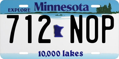 MN license plate 712NOP
