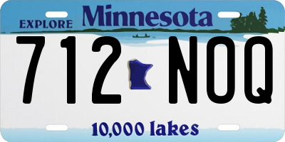 MN license plate 712NOQ