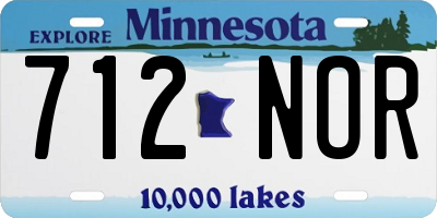 MN license plate 712NOR
