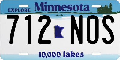 MN license plate 712NOS