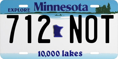 MN license plate 712NOT