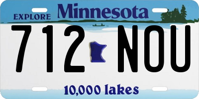MN license plate 712NOU