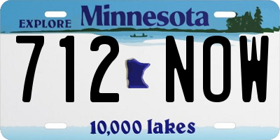 MN license plate 712NOW