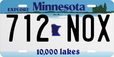 MN license plate 712NOX