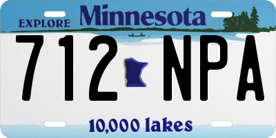 MN license plate 712NPA