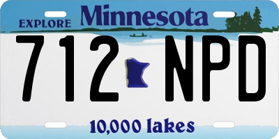 MN license plate 712NPD