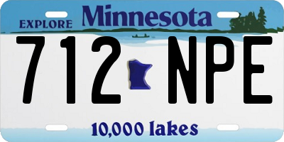 MN license plate 712NPE