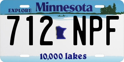 MN license plate 712NPF