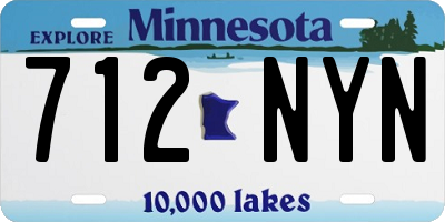 MN license plate 712NYN