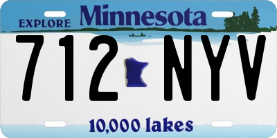 MN license plate 712NYV