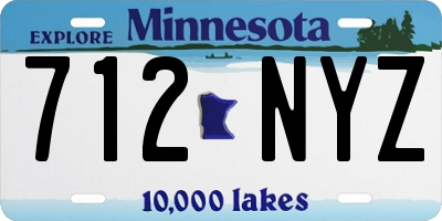 MN license plate 712NYZ